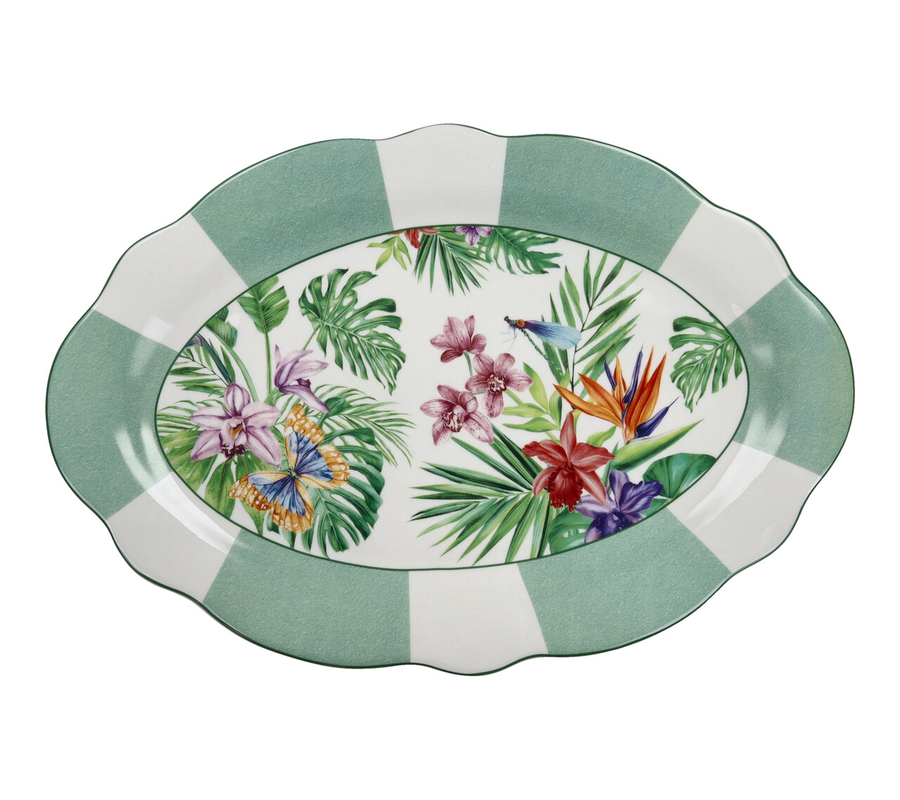 Platou pentru servire, Oasi, Brandani, 35.5x24.5 cm, portelan New Bone China - imagine 3